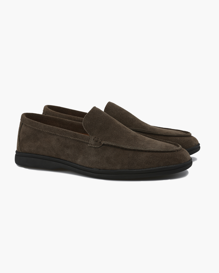 Premium Suede Loafers - Black Soles - Old Money