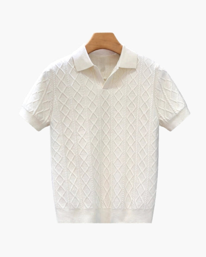 Signature Textured Knit Polo - Old Money