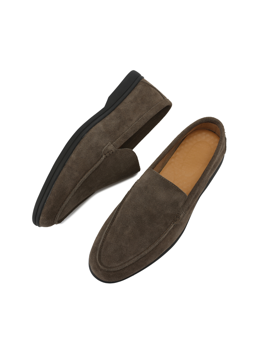 Premium Suede Loafers - Black Soles - Old Money