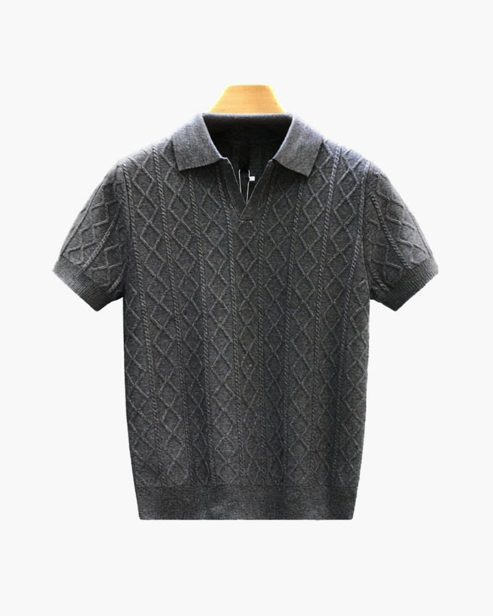 Signature Textured Knit Polo - Old Money