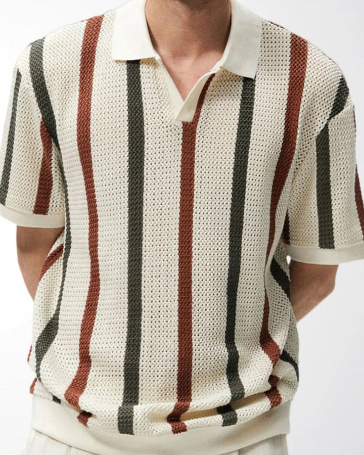 Resort Knit Stripe Polo - Old Money