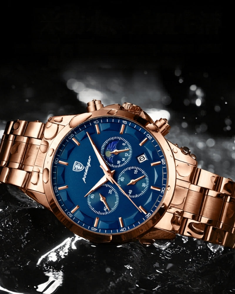 Precision Chronograph Steel Watch - Old Money