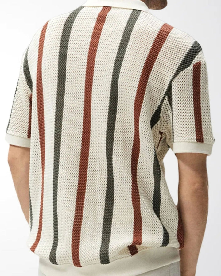 Resort Knit Stripe Polo - Old Money