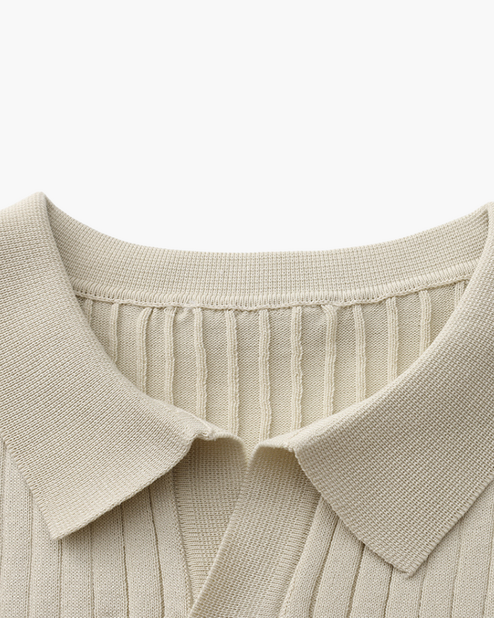 Premium Ribbed Polo - Old Money