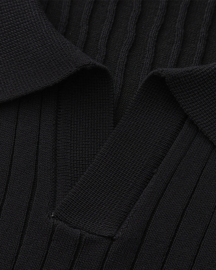 Premium Ribbed Polo - Old Money