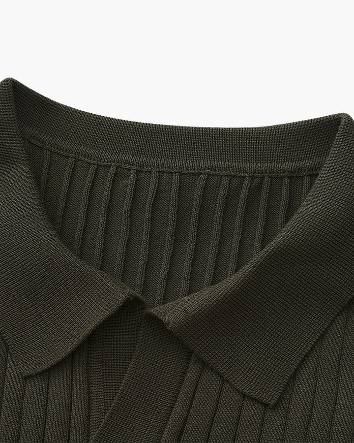 Premium Ribbed Polo - Old Money