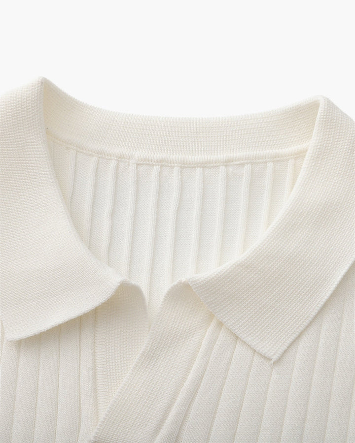 Premium Ribbed Polo - Old Money