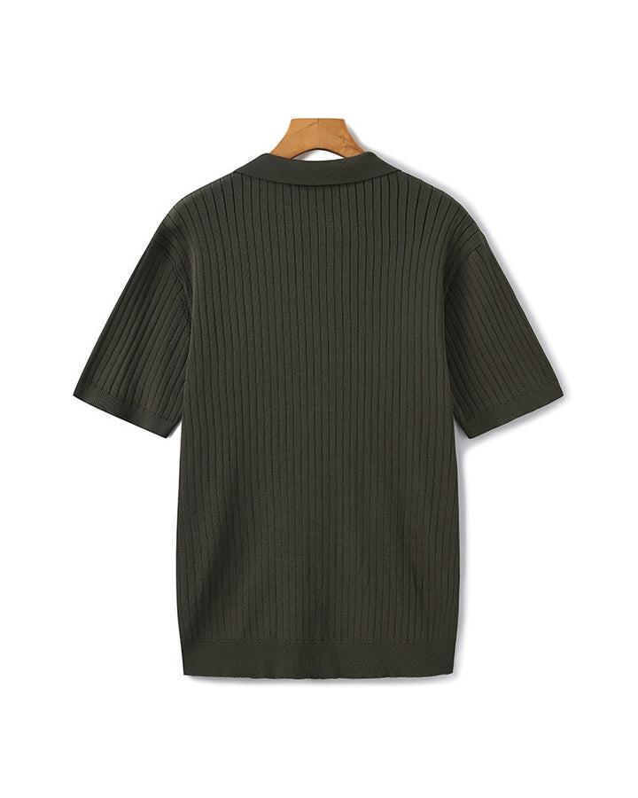 Premium Ribbed Polo - Old Money