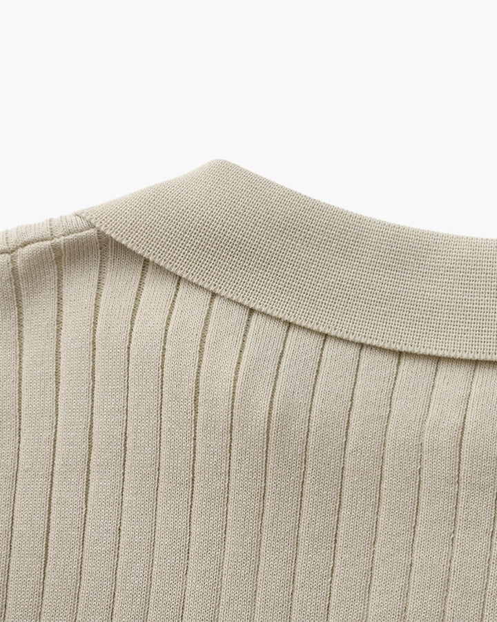 Premium Ribbed Polo - Old Money