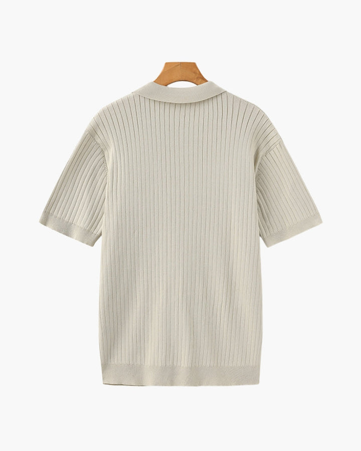 Premium Ribbed Polo - Old Money