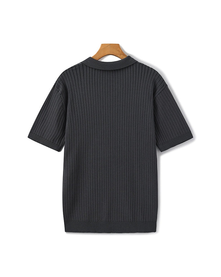 Premium Ribbed Polo - Old Money