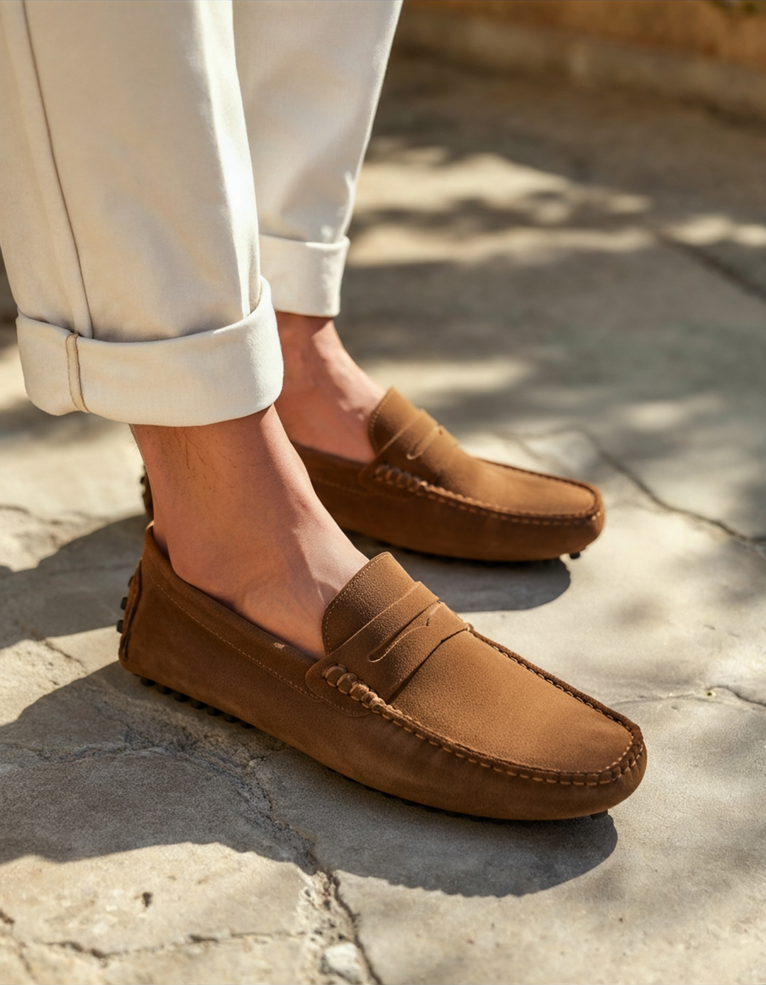 Suede Driver Loafers - Old Money