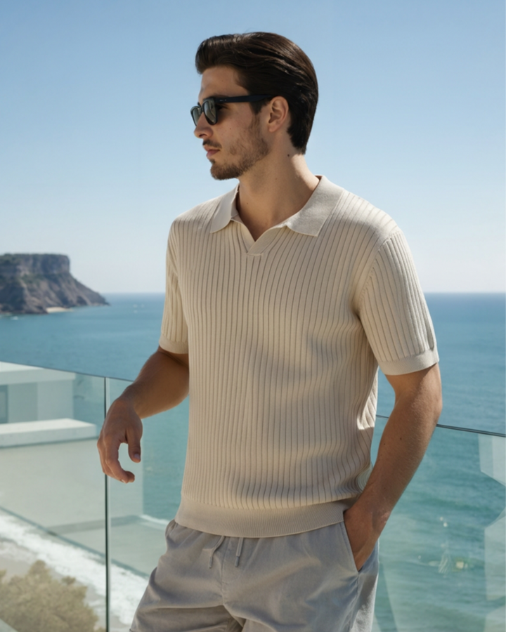 Premium Ribbed Polo - Old Money